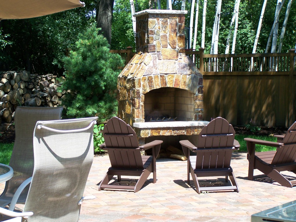 outdoor fireplace